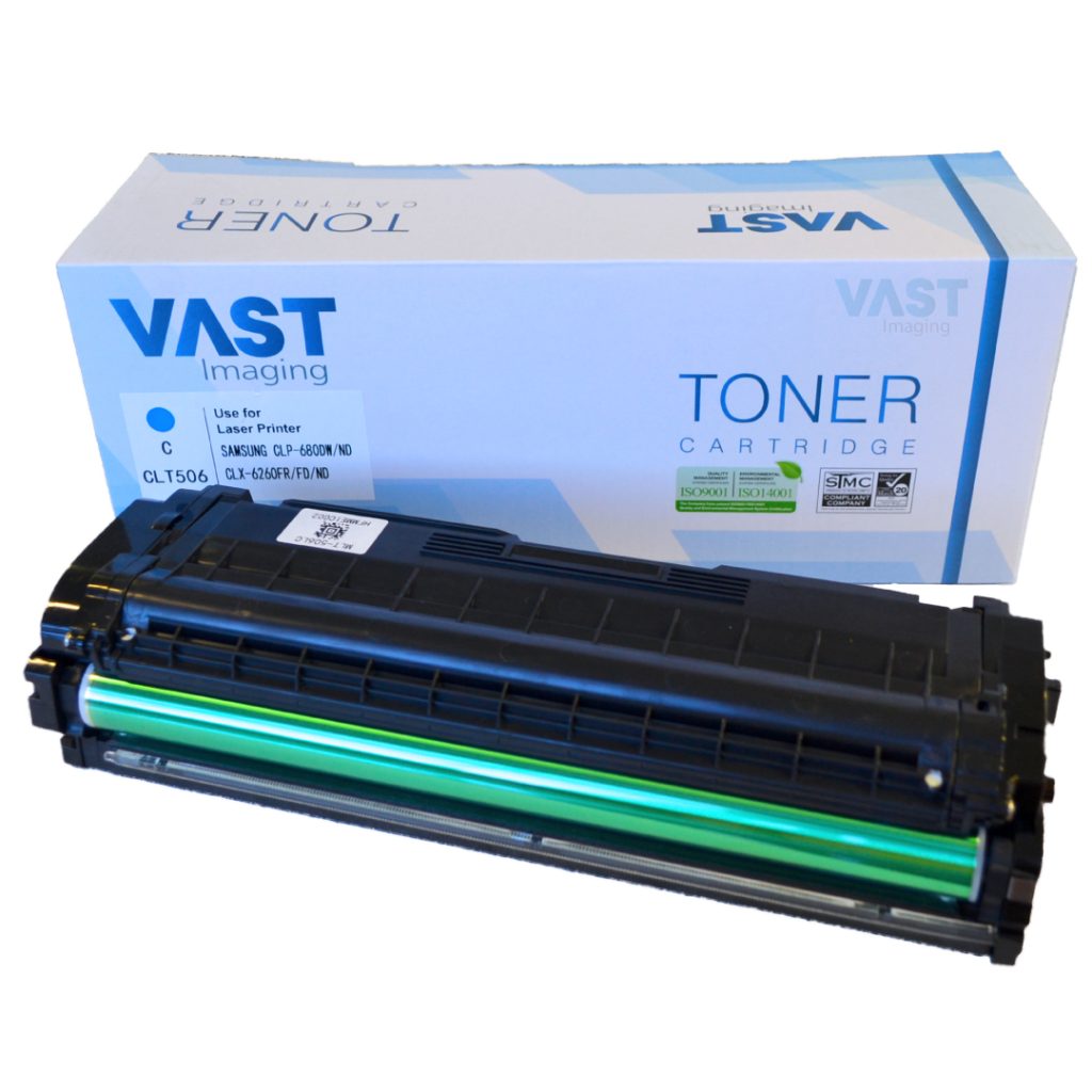 Vast Imaging SAMSUNG CLT506 Cyan Toner - Samsung CLP-680DW, CLP-680ND