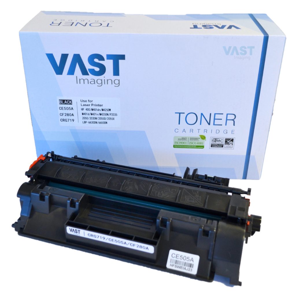 Vast Imaging HP CE505A/CF280A/CANON 719 Black Toner - HP LaserJet P2055dn