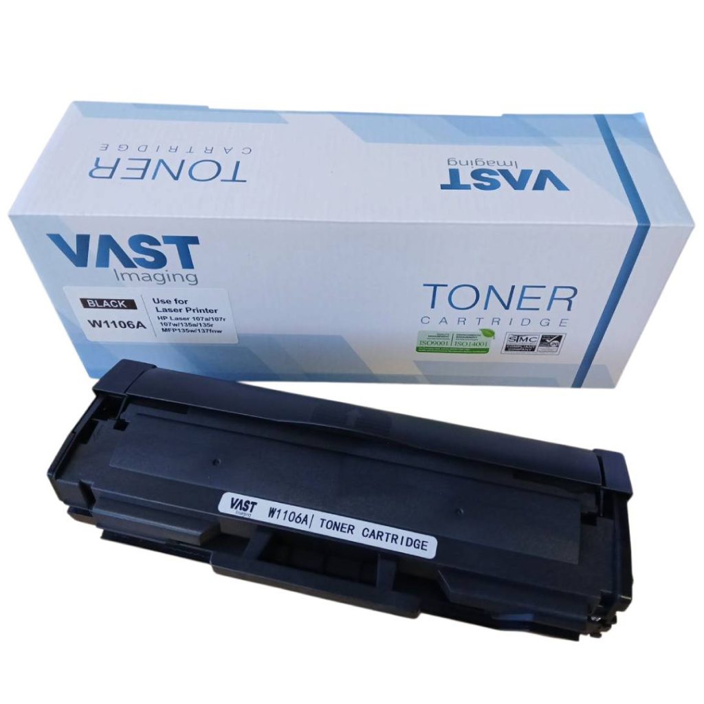 Vast Imaging HP W1106A Black Toner -( PRINTING YIELD - 1000 PAGES) HP Laser MFP 135a, HP Laser MFP 135w, HP Laser 107a and HP Laser 107w Printers