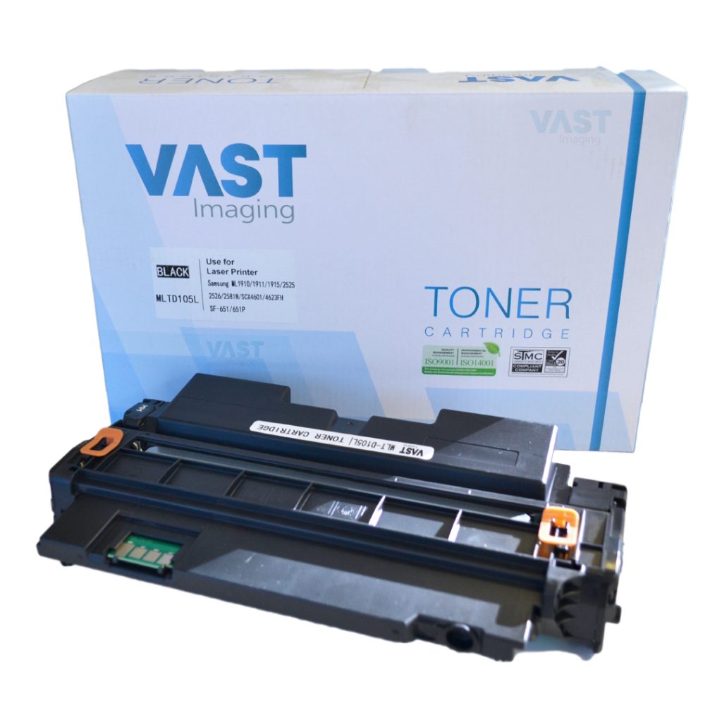 Vast Imaging SAMSUNG 1910/4623 MLTD105L Black Toner - Samsung ML1911 / 1905 / 2525 / 2580 / 2581n / 1915 / SCX4601