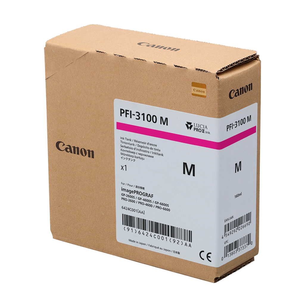 Original Canon PFI-3100 Magenta Ink Cartridge