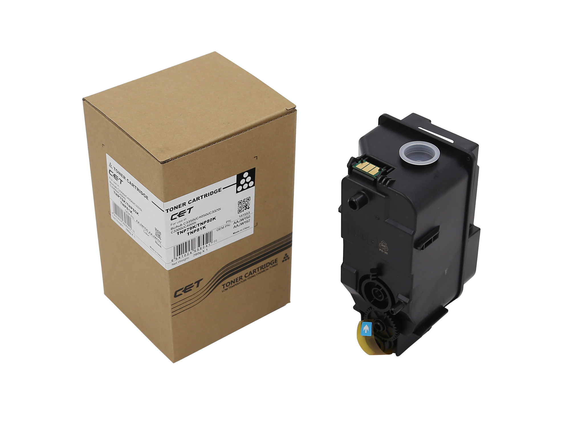 CET Tnp79K Tnp80K Tnp81K Black Toner Cartridge for Konica Minolta BIZHUB C3300i / C3301i / C3320i / C3321i / C3350i / C3351i & 3 more