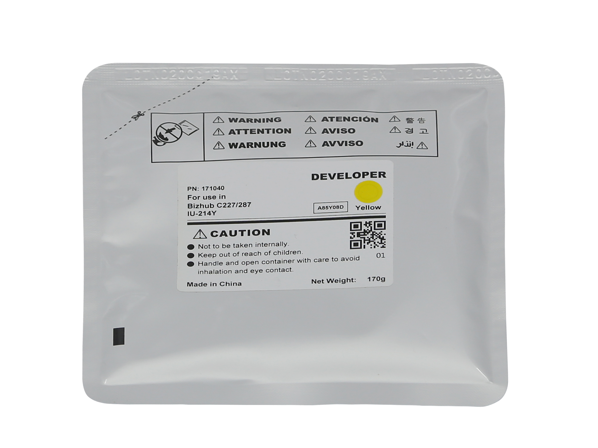 CET Iu-214Y Yellow Imaging Unit Rebuild Kit for Konica Minolta BIZHUB C227