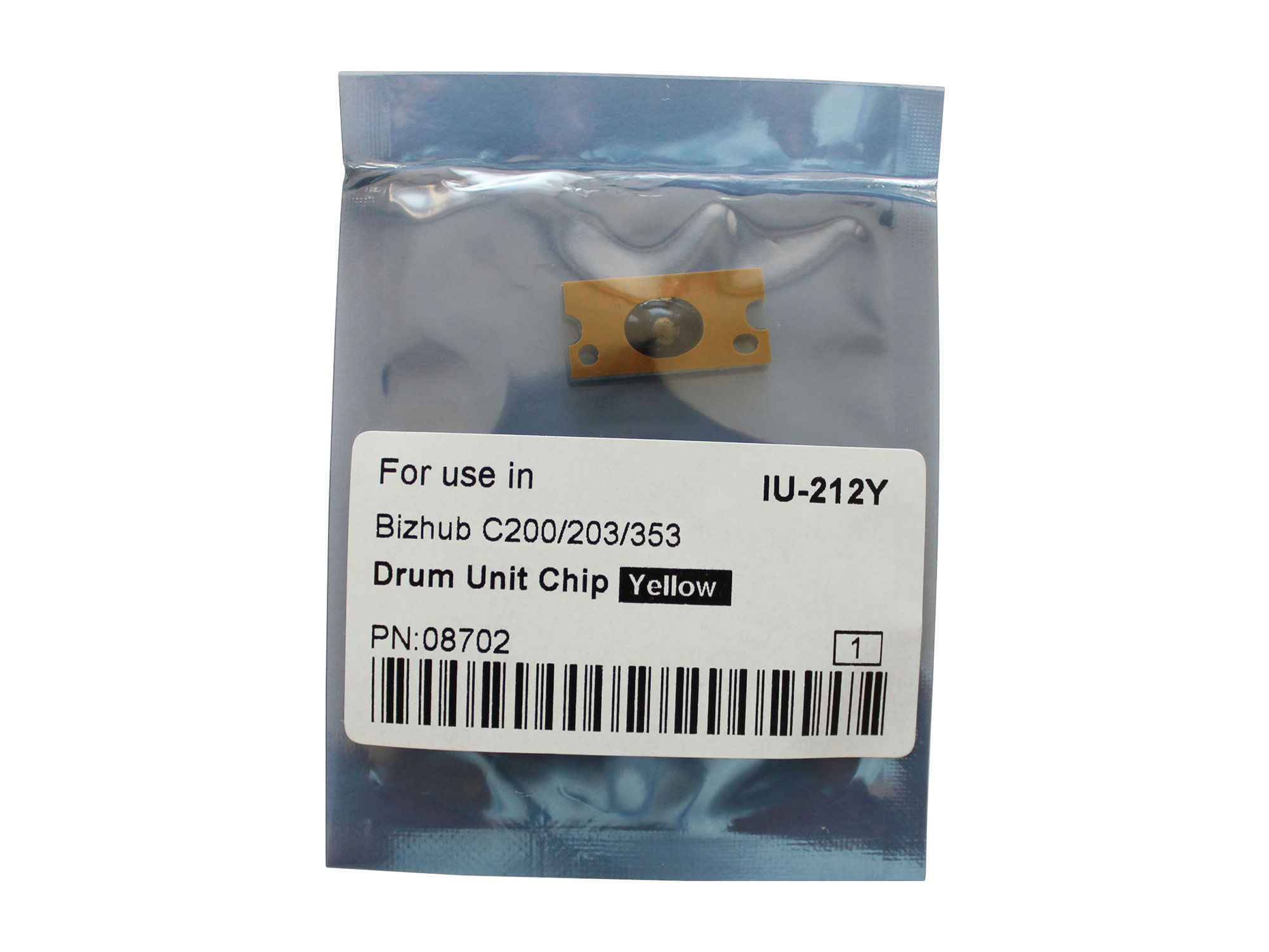 CET Yellow Imaging Unit Reset Chip for Konica Minolta BIZHUB C200 / BIZHUB C203 / BIZHUB C253 / BIZHUB C353