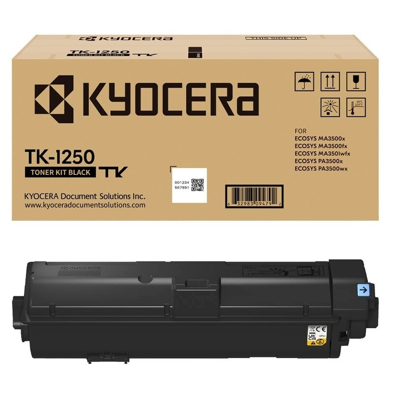 Original Kyocera TK-1250 Black Toner Cartridge
