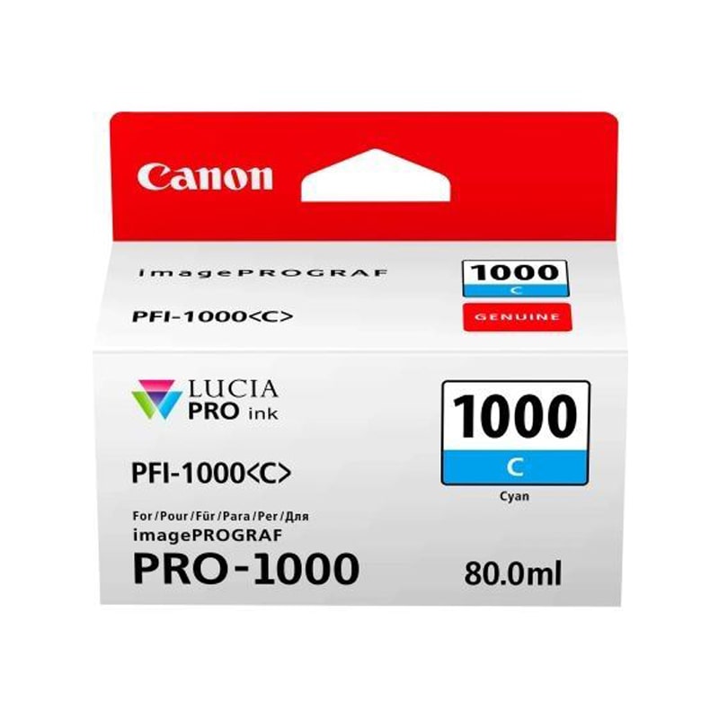Original Canon PFI-1000 Cyan Ink Cartridge