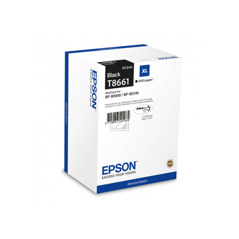 Original Epson T8661 XL Black Ink Cartridge